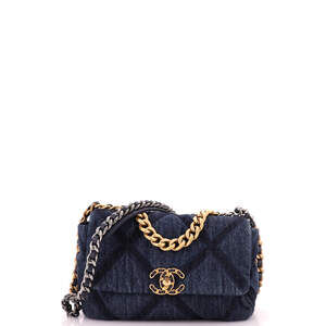 Chanel Medium 19 Flap Bag Quilted Denim